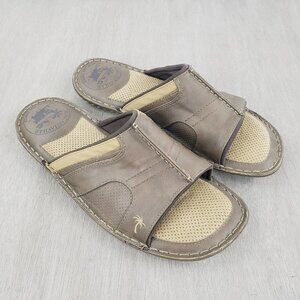 Margaritaville Soles of the Tropics Brown Flip Flop Slip On Slide Sandal Men's 9
